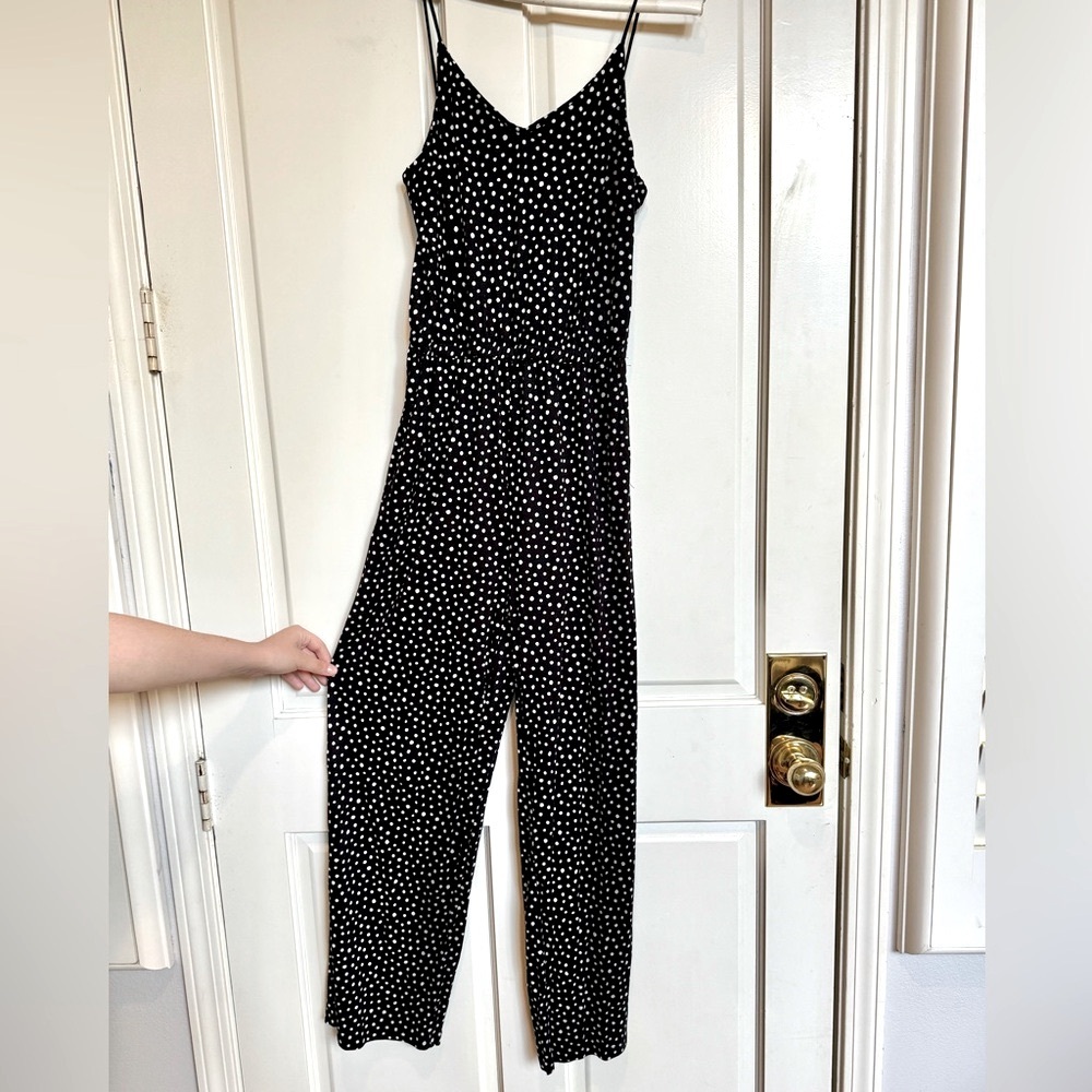 Black and white polka dot Jumpsuit. Size S